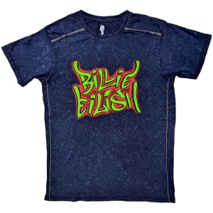 Billie Eilish - Graffiti Snow Wash Uni Navy    i gruppen MERCHANDISE / T-shirt / Pop-Rock hos Bengans Skivbutik AB (5529462r)