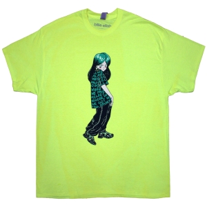 Billie Eilish - Anime Billie Uni Green    i gruppen MERCHANDISE / T-shirt / Pop-Rock hos Bengans Skivbutik AB (5529473r)