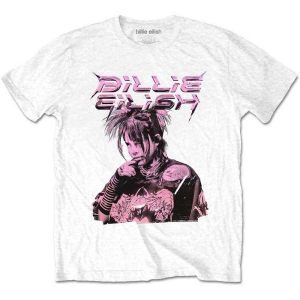 Billie Eilish - Purple Illustration Uni Wht    i gruppen MERCHANDISE / T-shirt / Pop-Rock hos Bengans Skivbutik AB (5529476r)