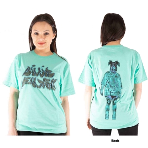 Billie Eilish - Neon Logo Billie Back Uni Blue    i gruppen MERCHANDISE / T-shirt / Pop-Rock hos Bengans Skivbutik AB (5529479r)