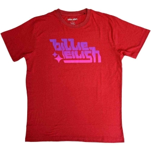 Billie Eilish - Purple Logo Ringer Uni Red    i gruppen MERCHANDISE / T-shirt / Pop-Rock hos Bengans Skivbutik AB (5529482r)