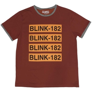 Blink-182 - Logo Repeat Ringer Uni Red    i gruppen MERCH / T-Shirt / Rockoff_Nya April24 hos Bengans Skivbutik AB (5529809r)
