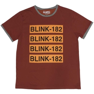 Blink-182 - Logo Repeat Ringer Uni Red    i gruppen MERCHANDISE / T-shirt / Pop-Rock hos Bengans Skivbutik AB (5529809r)