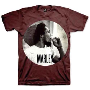 Bob Marley - Smokin Circle Uni Red    i gruppen MERCHANDISE / T-shirt / Reggae hos Bengans Skivbutik AB (5529822r)