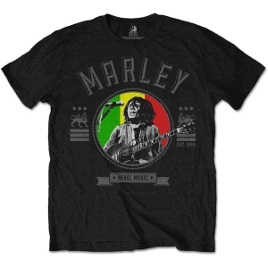 Bob Marley - Rebel Music Seal Uni Bl    i gruppen MERCHANDISE / T-shirt / Reggae hos Bengans Skivbutik AB (5529827r)