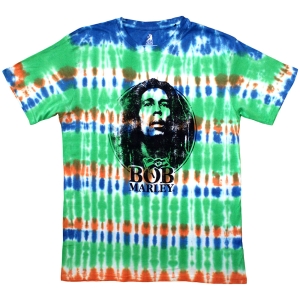 Bob Marley - B&W Logo Uni Wht Dip-Dye    i gruppen MERCHANDISE / T-shirt / Reggae hos Bengans Skivbutik AB (5529833r)