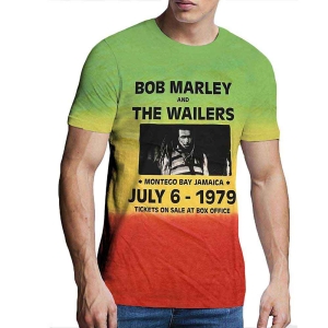 Bob Marley - Montego Bay Uni Green Dip-Dye    i gruppen MERCHANDISE / T-shirt / Reggae hos Bengans Skivbutik AB (5529835r)