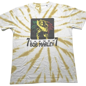 Bob Marley - '77 Uni Wht Dip-Dye    i gruppen MERCHANDISE / T-shirt / Reggae hos Bengans Skivbutik AB (5529838r)