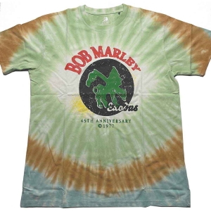 Bob Marley - 45Th Anniversary Uni Green Dip-Dye    i gruppen MERCHANDISE / T-shirt / Reggae hos Bengans Skivbutik AB (5529841r)