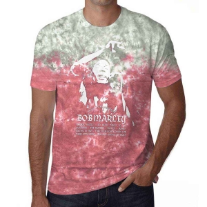 Bob Marley - Exodus Playlist Uni Red Dip-Dye    i gruppen MERCHANDISE / T-shirt / Reggae hos Bengans Skivbutik AB (5529843r)