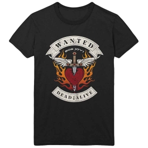 Bon Jovi - Wanted Flames Uni Bl    i gruppen MERCH / T-Shirt / Rockoff_Nya April24 hos Bengans Skivbutik AB (5530208r)