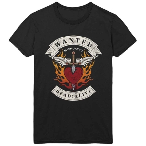 Bon Jovi - Wanted Flames Uni Bl    i gruppen MERCHANDISE / T-shirt / Hårdrock hos Bengans Skivbutik AB (5530208r)