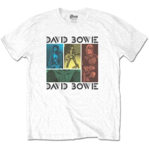 David Bowie - Mick Rock Photo Collage Uni Wht    i gruppen MERCH / T-Shirt / Rockoff_Nya April24 hos Bengans Skivbutik AB (5530217r)