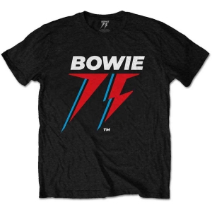 David Bowie - 75Th Logo Uni Bl    i gruppen MERCHANDISE / T-shirt / Pop-Rock hos Bengans Skivbutik AB (5530221r)