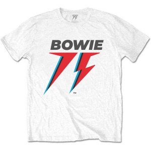 David Bowie - 75Th Logo Uni Wht    i gruppen MERCH / T-Shirt / Rockoff_Nya April24 hos Bengans Skivbutik AB (5530222r)