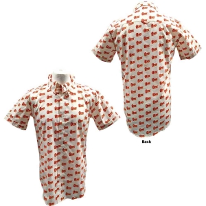 David Bowie - Logo Pattern Uni Wht Shirt:  i gruppen MERCHANDISE / T-shirt / Pop-Rock hos Bengans Skivbutik AB (5530229r)