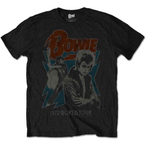 David Bowie - 1972 World Tour Uni Bl    i gruppen MERCH / T-Shirt / Rockoff_Nya April24 hos Bengans Skivbutik AB (5530237r)