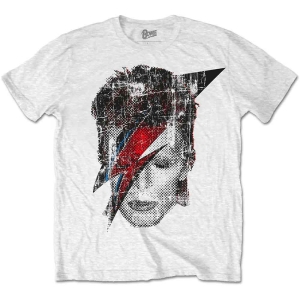 David Bowie - Halftone Flash Face Uni Wht    i gruppen MERCHANDISE / T-shirt / Pop-Rock hos Bengans Skivbutik AB (5530244r)