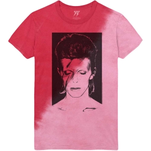 David Bowie - Aladdin Sane Uni Red Dip-Dye    i gruppen MERCH / T-Shirt / Rockoff_Nya April24 hos Bengans Skivbutik AB (5530635r)