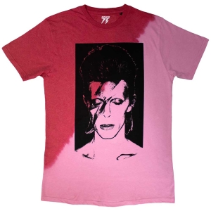 David Bowie - Aladdin Sane Uni Red Dip-Dye    i gruppen MERCHANDISE / T-shirt / Pop-Rock hos Bengans Skivbutik AB (5530635r)