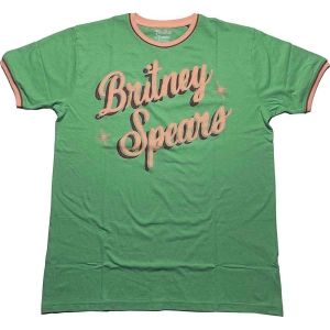 Britney Spears - Retro Text Ringer Uni Green    i gruppen MERCH / T-Shirt / Rockoff_Nya April24 hos Bengans Skivbutik AB (5530646r)