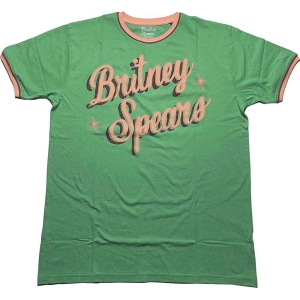 Britney Spears - Retro Text Ringer Uni Green    i gruppen MERCHANDISE / T-shirt / Pop-Rock hos Bengans Skivbutik AB (5530646r)