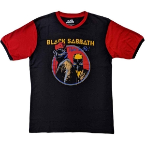 Black Sabbath - Never Say Die Uni Bl/Orange Raglan:  i gruppen MERCH / T-Shirt / Rockoff_Nya April24 hos Bengans Skivbutik AB (5530661r)