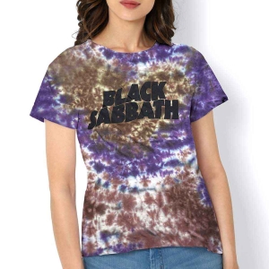 Black Sabbath - Wavy Logo Uni Purp Dip-Dye    i gruppen MERCHANDISE / T-shirt / Hårdrock hos Bengans Skivbutik AB (5530688r)