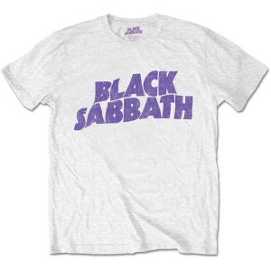 Black Sabbath - Packaged Wavy Logo Uni Wht    i gruppen MERCH / T-Shirt / Rockoff_Nya April24 hos Bengans Skivbutik AB (5530702r)
