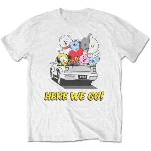 Bt21 - Here We Go Uni Wht    i gruppen MERCHANDISE / T-shirt / K-Pop hos Bengans Skivbutik AB (5530774r)