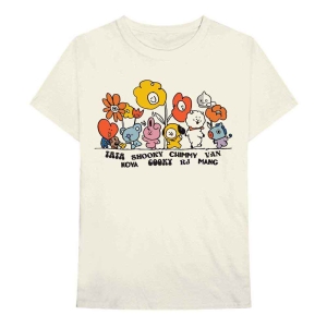 Bt21 - Hippie Flowers Uni Natrl i gruppen MERCHANDISE / T-shirt / K-Pop hos Bengans Skivbutik AB (5530779r)
