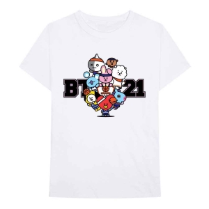Bt21 - Dream Team Uni Wht    i gruppen MERCHANDISE / T-shirt / K-Pop hos Bengans Skivbutik AB (5530783r)