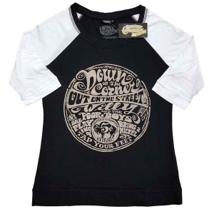 Creedence Clearwater Revival - Downonthecorner Lady Bl/Wht Raglan:1 i gruppen MERCHANDISE / T-shirt / Pop-Rock hos Bengans Skivbutik AB (5531069r)