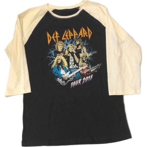 Def Leppard - 2018 Tour Photo Uni Bl Raglan:  i gruppen MERCHANDISE / T-shirt / Hårdrock hos Bengans Skivbutik AB (5531363r)