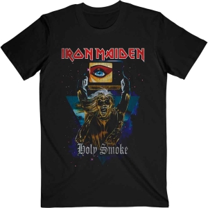 Iron Maiden - Holy Smoke Space Triangle Uni Bl    i gruppen MERCH / T-Shirt / Rockoff_Nya April24 hos Bengans Skivbutik AB (5532249r)