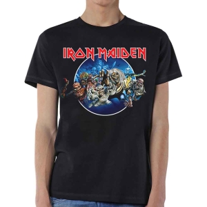 Iron Maiden - Wasted Years Circle Uni Bl    i gruppen MERCH / T-Shirt / Rockoff_Nya April24 hos Bengans Skivbutik AB (5532331r)