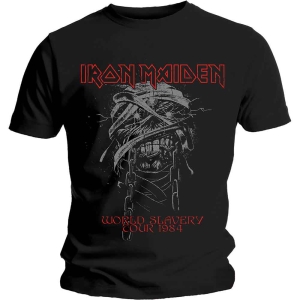 Iron Maiden - World Slavery 1984 Tour Uni Bl    i gruppen MERCH / T-Shirt / Rockoff_Nya April24 hos Bengans Skivbutik AB (5532355r)