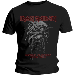 Iron Maiden - World Slavery 1984 Tour Uni Bl    i gruppen MERCHANDISE / T-shirt / Hårdrock hos Bengans Skivbutik AB (5532355r)