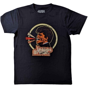 James Brown - Circle & Logo Uni Bl     (M) i gruppen MERCHANDISE / T-shirt / RnB-Soul hos Bengans Skivbutik AB (5532421)