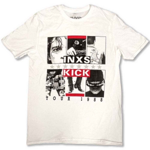 Inxs - Kick Tour Uni Wht i gruppen MERCHANDISE / T-shirt / Pop-Rock hos Bengans Skivbutik AB (5532664r)