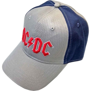 Ac/Dc - Red Logo Grey/Navy Baseball C i gruppen MERCHANDISE / Merch / Hårdrock hos Bengans Skivbutik AB (5532853)