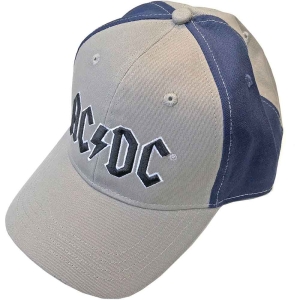Ac/Dc - Black Logo Grey/Navy Baseball C i gruppen MERCHANDISE / Merch / Hårdrock hos Bengans Skivbutik AB (5532855)
