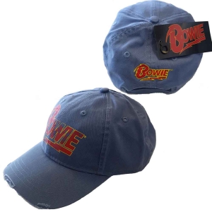 David Bowie - Flash Logo Denim Baseball C i gruppen MERCHANDISE / Keps / Pop-Rock hos Bengans Skivbutik AB (5532899)