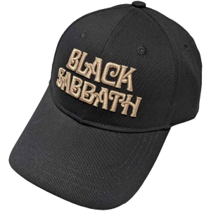 Black Sabbath - Text Logo Bl Baseball C i gruppen MERCHANDISE / Keps / Hårdrock hos Bengans Skivbutik AB (5532902)