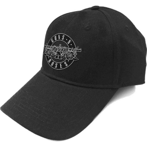 Guns N Roses - White Circle Logo Bl Baseball C i gruppen MERCHANDISE / Keps / Hårdrock hos Bengans Skivbutik AB (5532937)