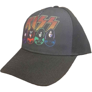Kiss - Logo, Faces & Icons Bl Baseball C i gruppen MERCHANDISE / Keps / Hårdrock hos Bengans Skivbutik AB (5532955)