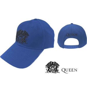 Queen - Black Classic Crest Mid-Blue Baseball C i gruppen MERCHANDISE / Keps / Pop-Rock hos Bengans Skivbutik AB (5532993)