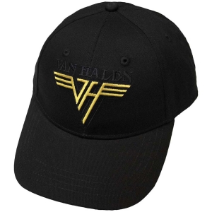 Van Halen - Text & Yellow Logo Bl Baseball C i gruppen MERCHANDISE / Keps / Hårdrock hos Bengans Skivbutik AB (5533134)