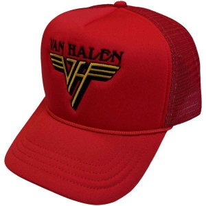 Van Halen - Text & Yellow Logo Red Mesh-Back C i gruppen MERCHANDISE / Merch / Hårdrock hos Bengans Skivbutik AB (5533137)