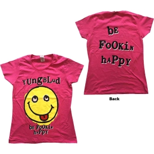 Yungblud - Raver Smile Lady Pink  1 i gruppen MERCH / T-Shirt / Rockoff_Nya April24 hos Bengans Skivbutik AB (5533321r)